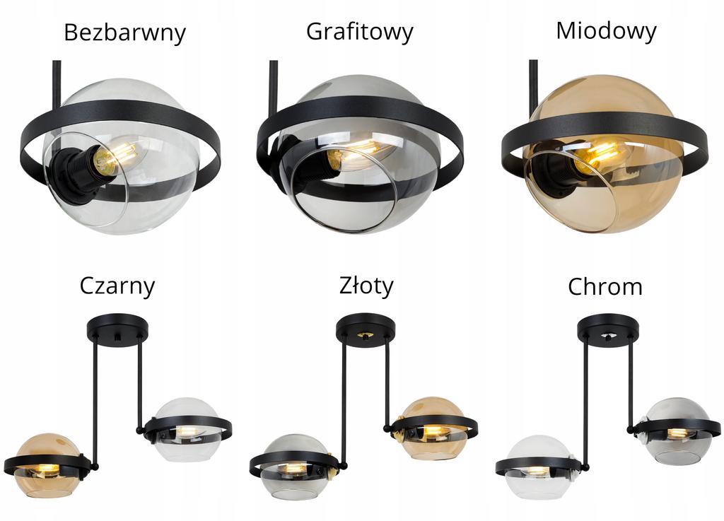 MODERN GLASS RING HANGING LAMP MIX