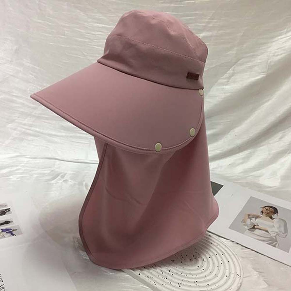 Кепка-козырек с широкими полями, защита от УФ-лучей, однотонная, шляпа с защитой шеи, маска, шляпа для сбора чая, лето