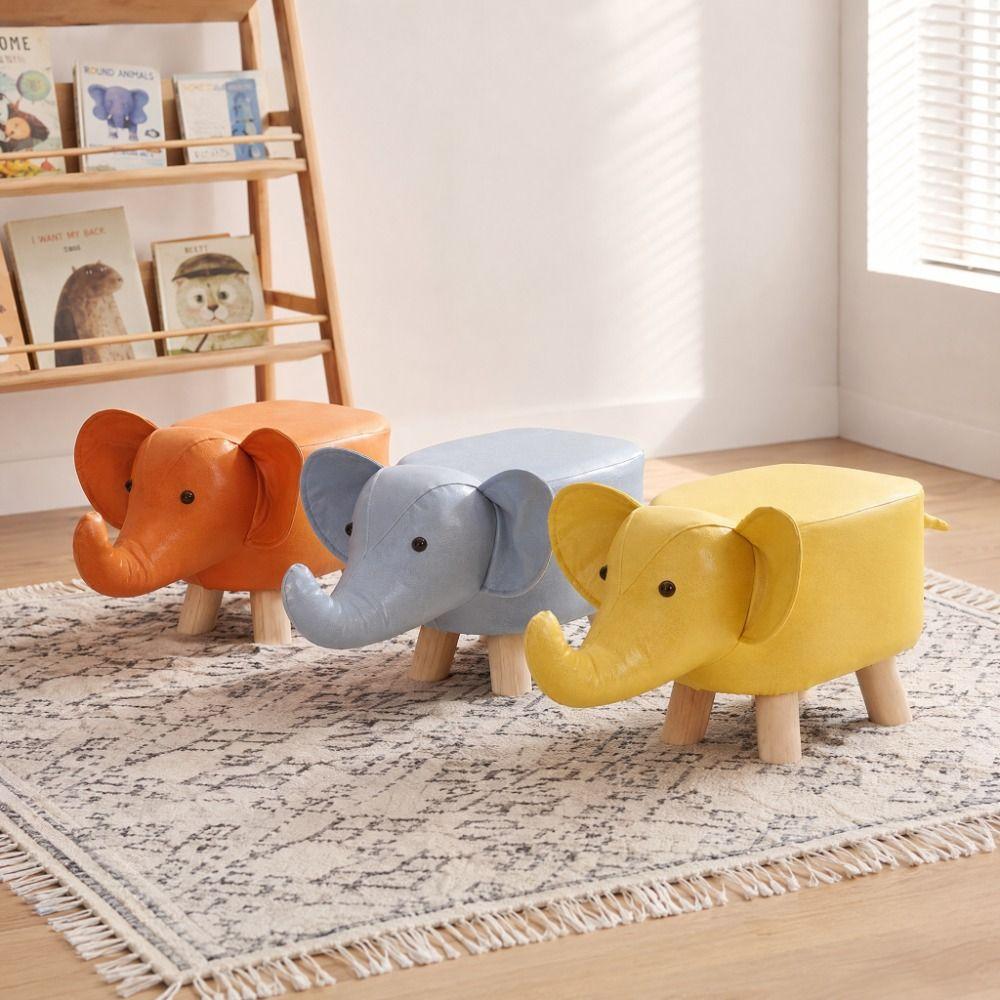 Durable Elephant Stool Heavy Duty Elephant Footstool Seating Chair Change Shoes