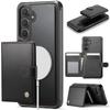 For Samsung Galaxy S26 Magnetic Case JEEHOOD J09 RFID Blocking Card Holder Leather Back Phone Cover