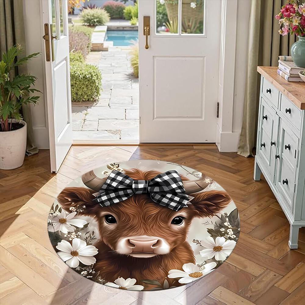 Yak Round Office Rug Suitable for Decorate room Playrooms Study room Living Rooms Antislip Round Carpet Decorate Offices