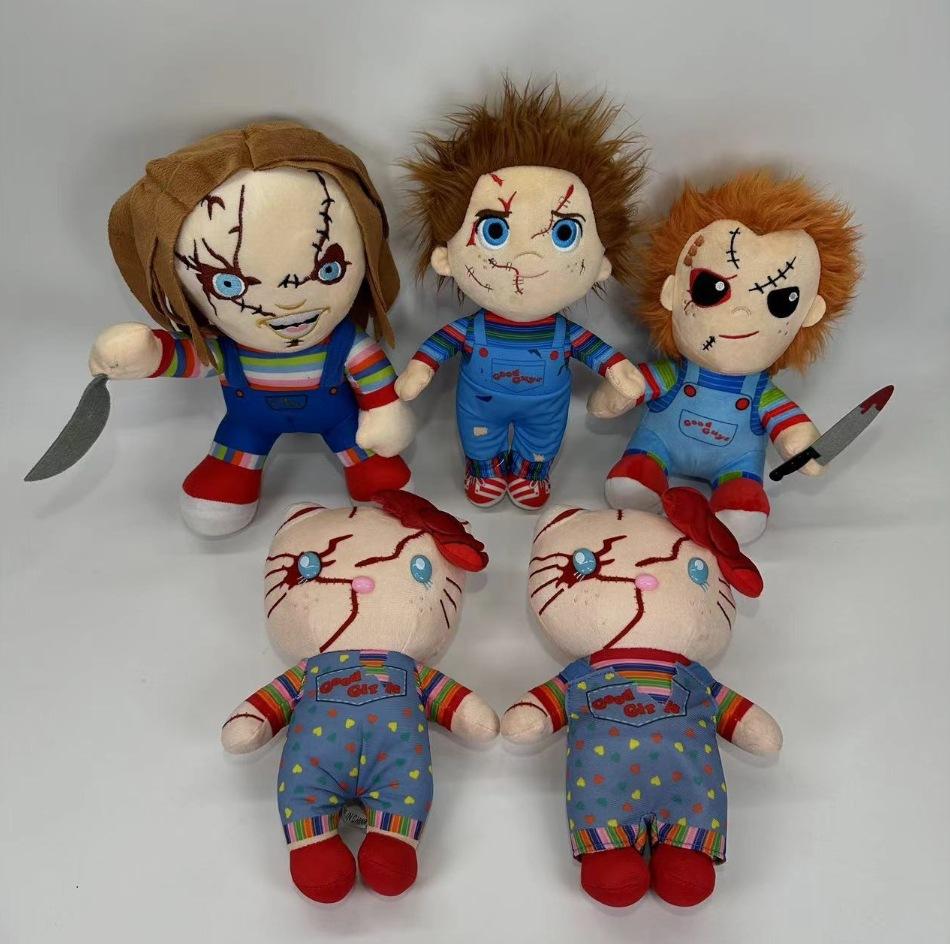 Хэллоуин Креативная Плюшевая Игрушка Клоун Воскрешение Призрак Ребенок Чаки Плюшевая Кукла Ручной Работы