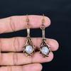 Rainbow Moonstone Earrings Gemstone Jewelry, 999 Copper Wire Wrapped Earrings, Handmade Beautiful Jewelry Earrings