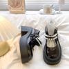 Versatile skirt French retro Mary Jane small leather shoes women's 2025 spring new thick-soled round head pearl single shoes