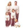 2024 Elk Print Parent-Child Christmas Pajamas - European/American Style, Long-Sleeved Set