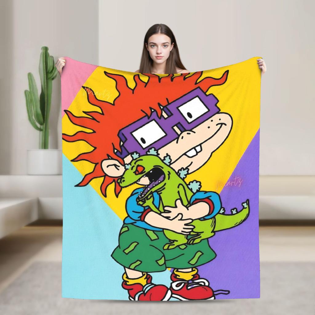 Rugrats Chuckie Finster Blanket Travel Flannel Throw Blanket For Outdoor Super Warm Custom Quality Bedspread Birthday Present