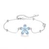 Summer Cherry Blossom Crystal Stone Jewelry S925 Sterling Silver Bracelet Natural Crystal