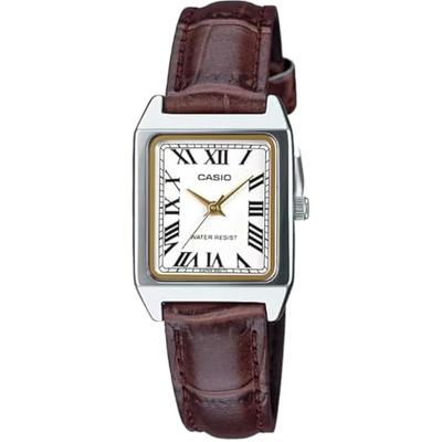 CASIO Стандартные кварцевые женские часы LTP-V007L-7B2 Белый Коричневый Зарубежная модель [Параллельный им...