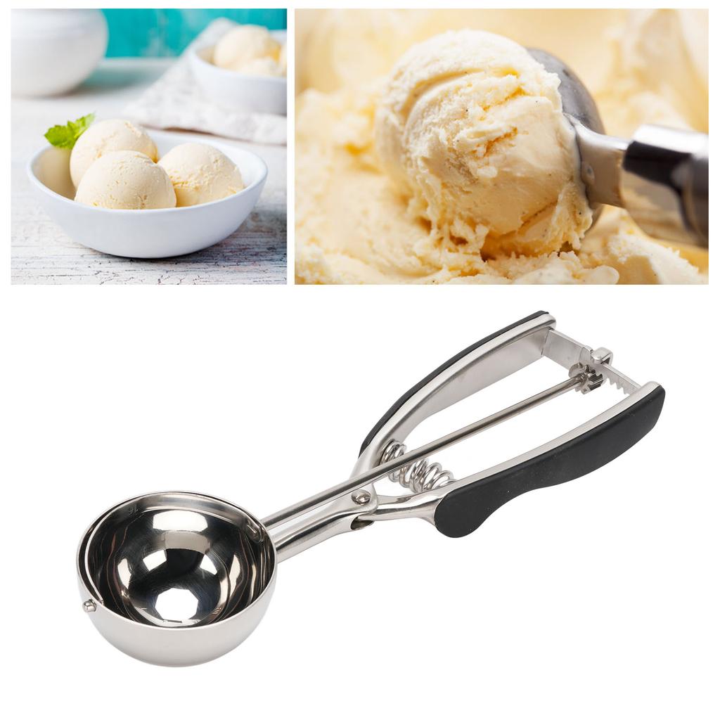 55mm 304 Stainless Steel Cookie Scoop Multifunctional Melon Ball Scoop Ice Cream Scoop Kitchen Scooper for Food Dishwasher Safe