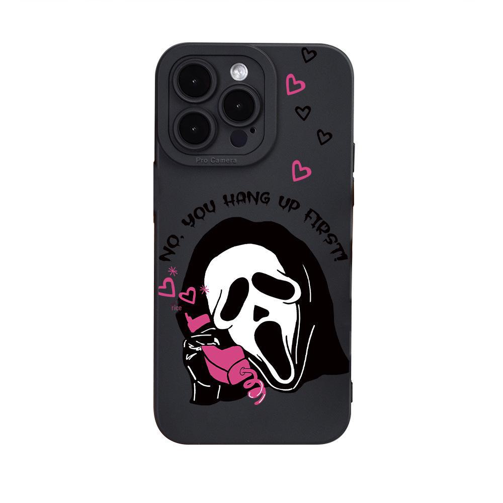 Защитный чехол Ghost Face Monster Skull с полным покрытием объектива и защитой от падений для Apple iPhone 15.