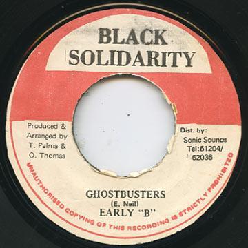 7inch Record EARLY B Ghostbusters NONE Black Solidarit Jamaica Reggae Ska Dub Used