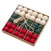 36pcs Christmas Wool Felt Ball Ornaments DIY Craft Kit for Tree Decoration 3cm Size Polyester Felt Balls for Holiday Use