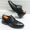 Summer Fashion New Men's Pointed Breathable Patent Leather Oxford Shoes Designer Formal Wedding Prom Dress Homecoming Footwear