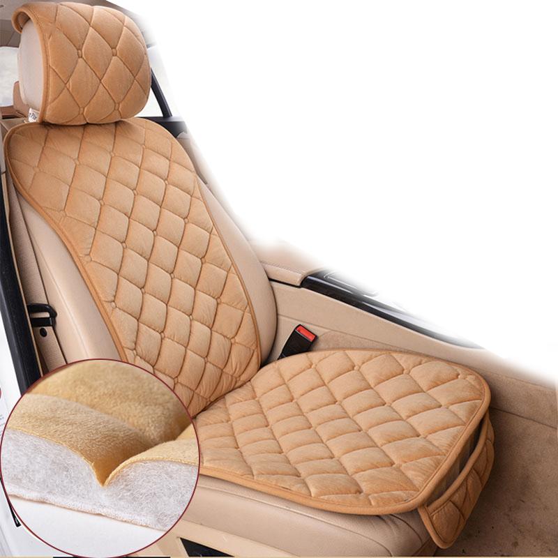 SEAMETAL hiver housse de siège de voiture doux chaud coussin de siège de voiture universel en peluche intérieur protecteur tapis Auto sièges