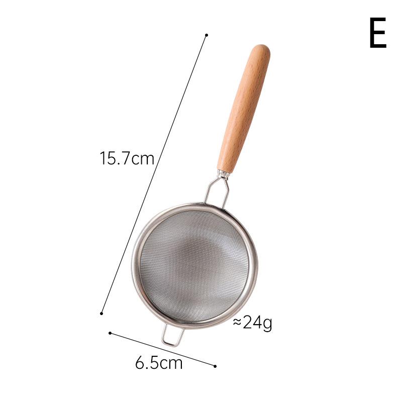 Wooden Handle Reusable Tea Strainer Stainless Steel Fine Leak Mesh Sieve Tea Leaf Infuser Coffee Filters Teapot Accessories