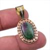 Подарочный двухцветный кулон Ruby In Zoisite из стерлингового серебра 925 пробы, созданный в лаборатории, 1,25 дюйма, h3J17