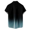 Мужская повседневная пляжная праздничная одежда с отворотом и градиентом, мужская модная рубашка