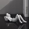 Creative Characters Reading Statue Modern Home Living Room Abstract Resin Figurines Miniatures Crafts Office Decor Figurines