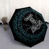 Thor's Hammer: Viking Symbol T-Shirt - Norse Mythology DesignUmbrella, Portable 3-Fold Umbrella for Men & Women,Christmas Gift ES154