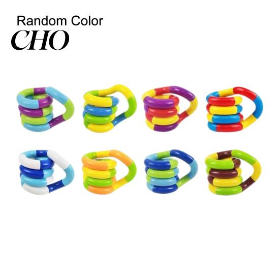 Hand Relaxation Toy 2/4/6Pcs Stress Relief Plastic Twisted Focus Aid Finger Sensory Fidget Flexibility Training Portable Educational Twisting Loop