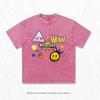 Summer Retro Washed Cotton Short Sleeve T-Shirt Men Women Streetwear Hip Hop Breathable Tops Tee