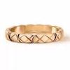 V Gold Xiang Coco 18K Кольца для пары с бриллиантами, стеганый узор, штабелируемые, для женщин