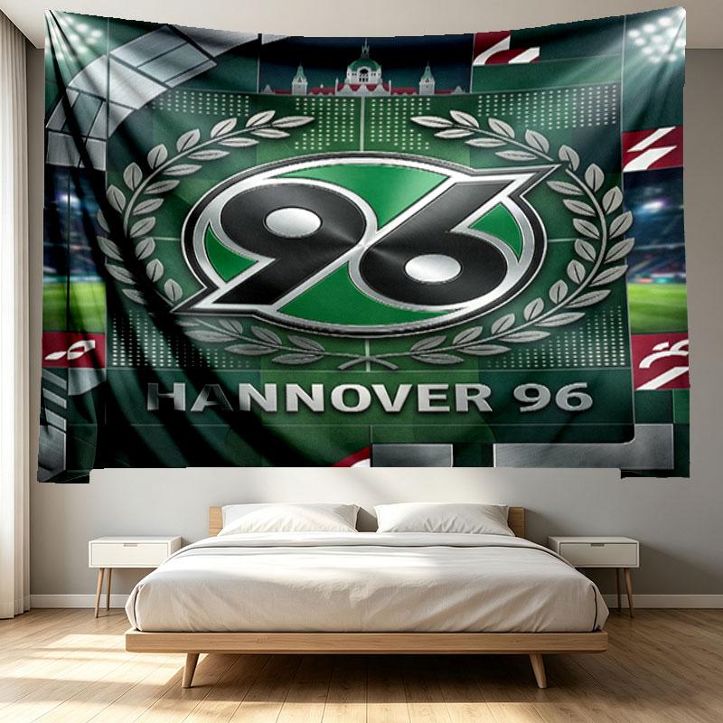 Hannover 96 Football Print Tapestry - Portable Wall Decor Cloth, for Home, Dorm, Travel, Bedroom, Living Room - Ideal Birthday Housewarming Gift