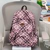 Schoolbag Korean version of junior high school schoolbag female high-value backpack style pattern large-capacity female college student class