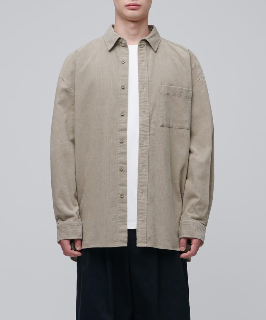 MUSINSA STANDARD Oversized Corduroy Shirt [Light Beige]