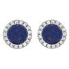 [Q7914] - Silver Earrings 'Sissi' Blue Lapis Lazuli Silver White (rhodium-plated) - 6 Mm