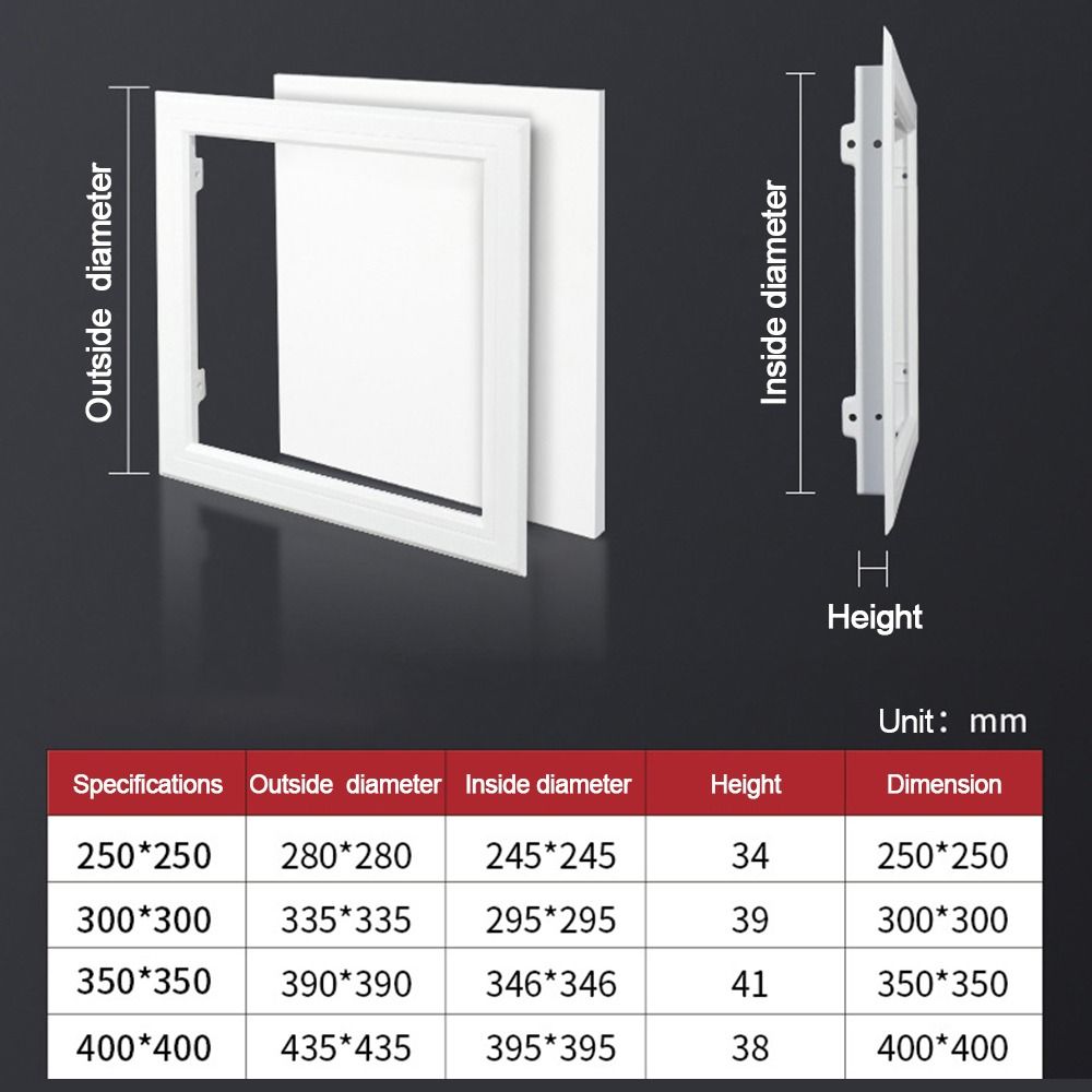 Дверная защелка Белая Дверь смотрового люка Пластиковая Съемная Инспекционное отверстие ABS Крышка люка доступа Двери Стена Потолок