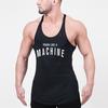 Muscleguys Mens Bodybuilding Round Neck Racerback Letter Printed Spaghetti Straps Tank Tops