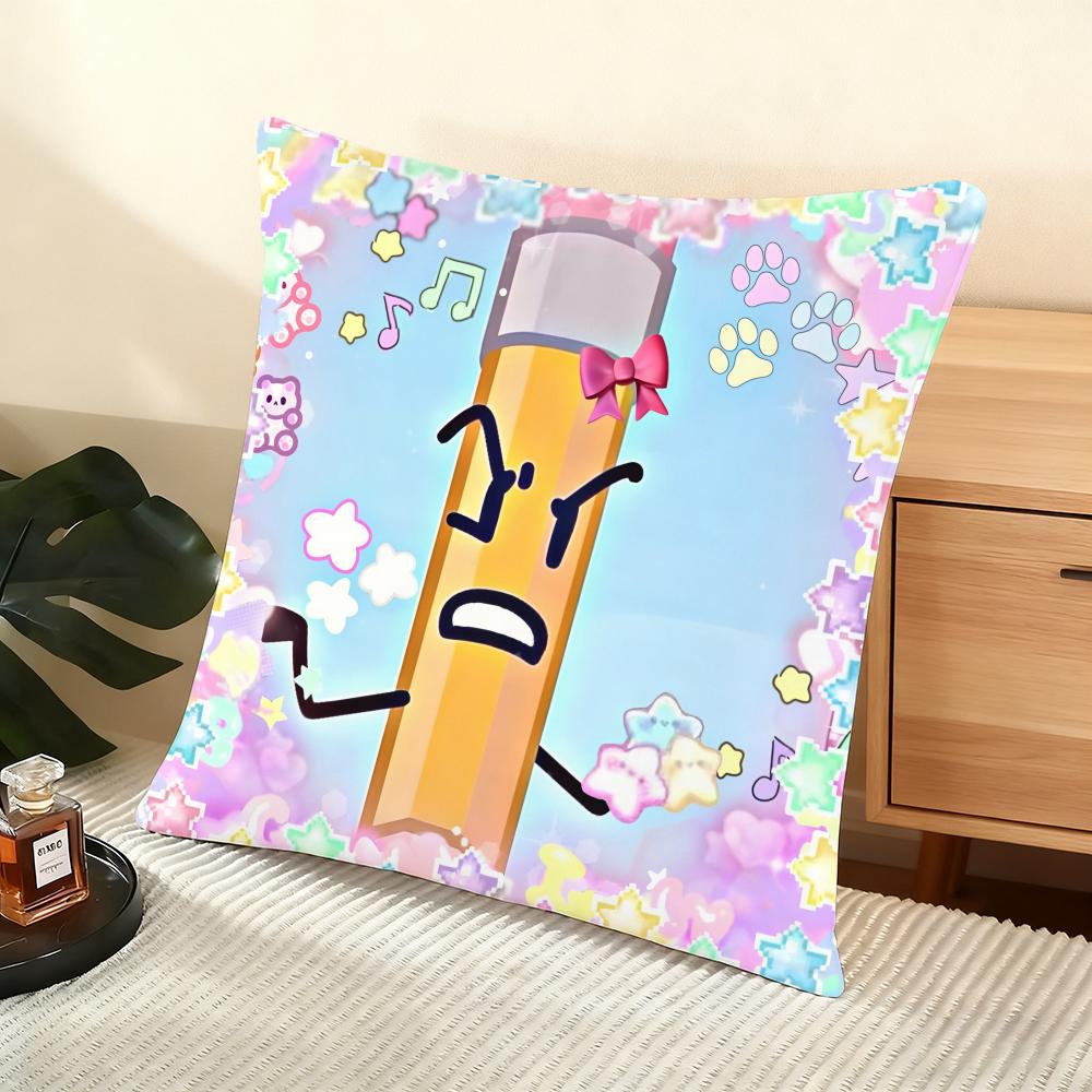 Battle For D-Dream Island Cushion Cover Soft Short Plush Pillow Cover Smooth Cozy Texture Aesthetic Cushion Case Home Decor