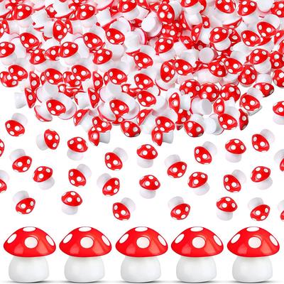 50 шт. крошечные смоляные грибы, мини-грибы, миниатюрные фигурки для микросада, пейзажа, террариума, украшения