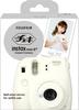 Fujifilm Фотоаппарат мгновенной печати instax mini8 plus с объективом и оригинальным ремешком на руку ваниль INS MINI 8P VANILLA крупным планом