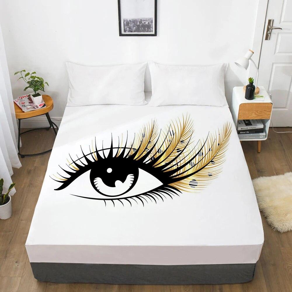 Простыня наматрасник с резинкой Простыни Постельное белье Простыня размера Queen King 90/160X200CM Magical Lash