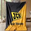 JCB Custom Flannel Throw Blanket Print Your Name Text Soft Warm Blanket Holiday Present