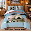 Wallace & Gromit Custom Name 3Pcs Bedding Set 1 Bed Sheet 2 Pillowcases Bedroom Home Decor