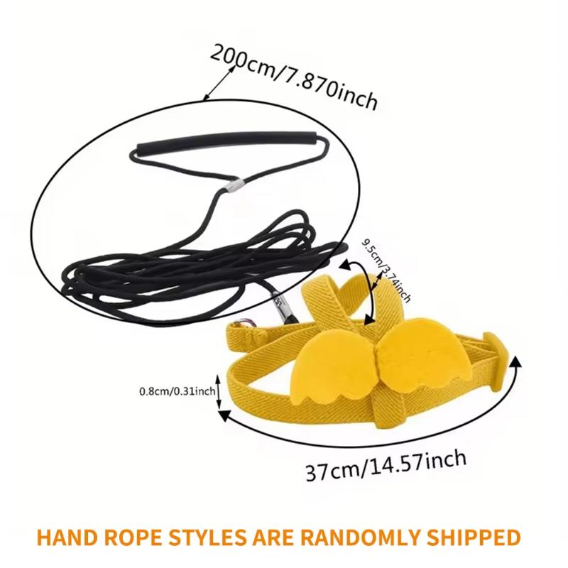 Random Adjustable Parrot Bird Harness Leash Set Anti-Bite Training Harness Parrots Outdoor Flying Rope