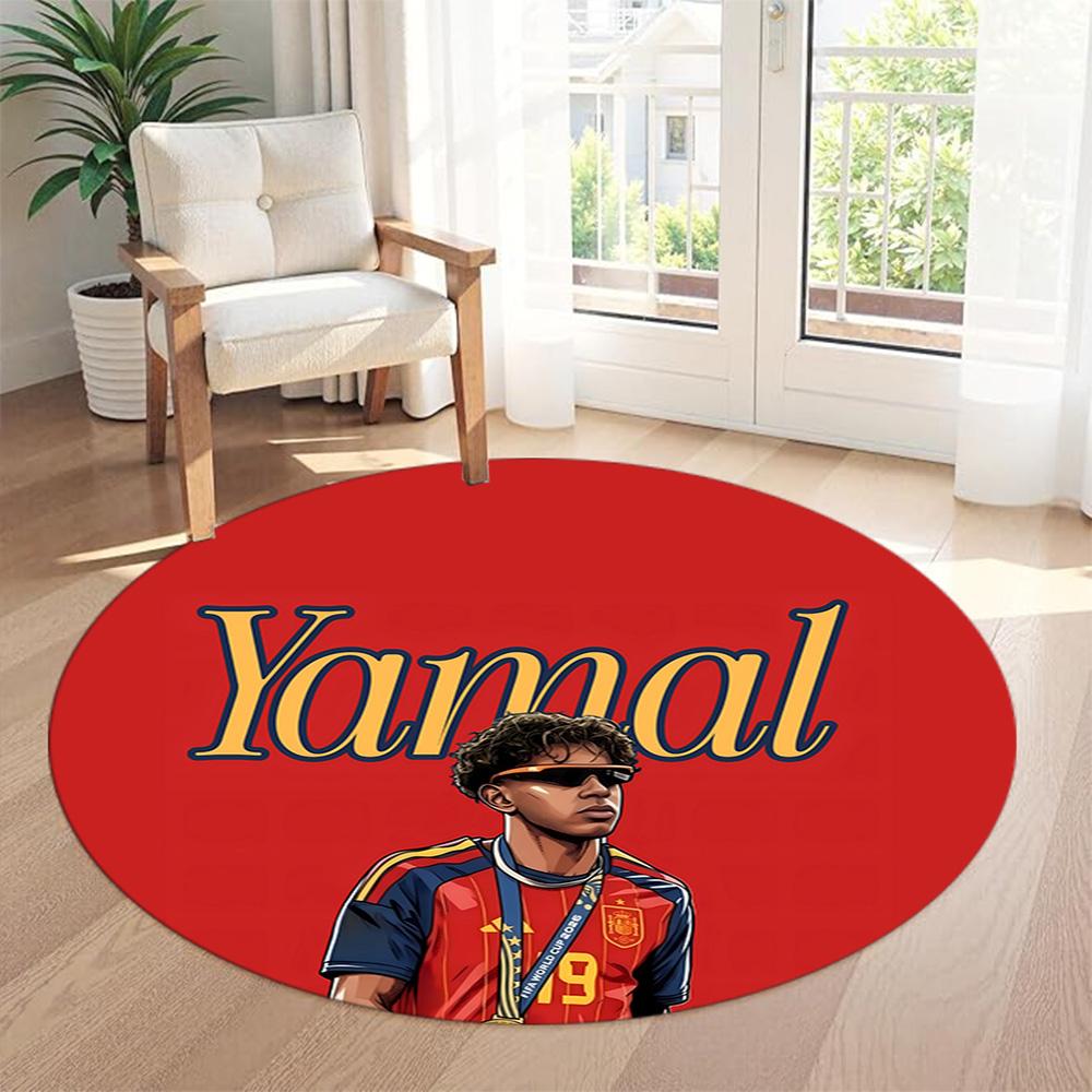 Yamal Round Carpet Perfect for Living Rooms Entryway Playrooms Kitchen Anti-slip Round Rug Decorate Offices Perfect Birthday Christmas Gift Idea