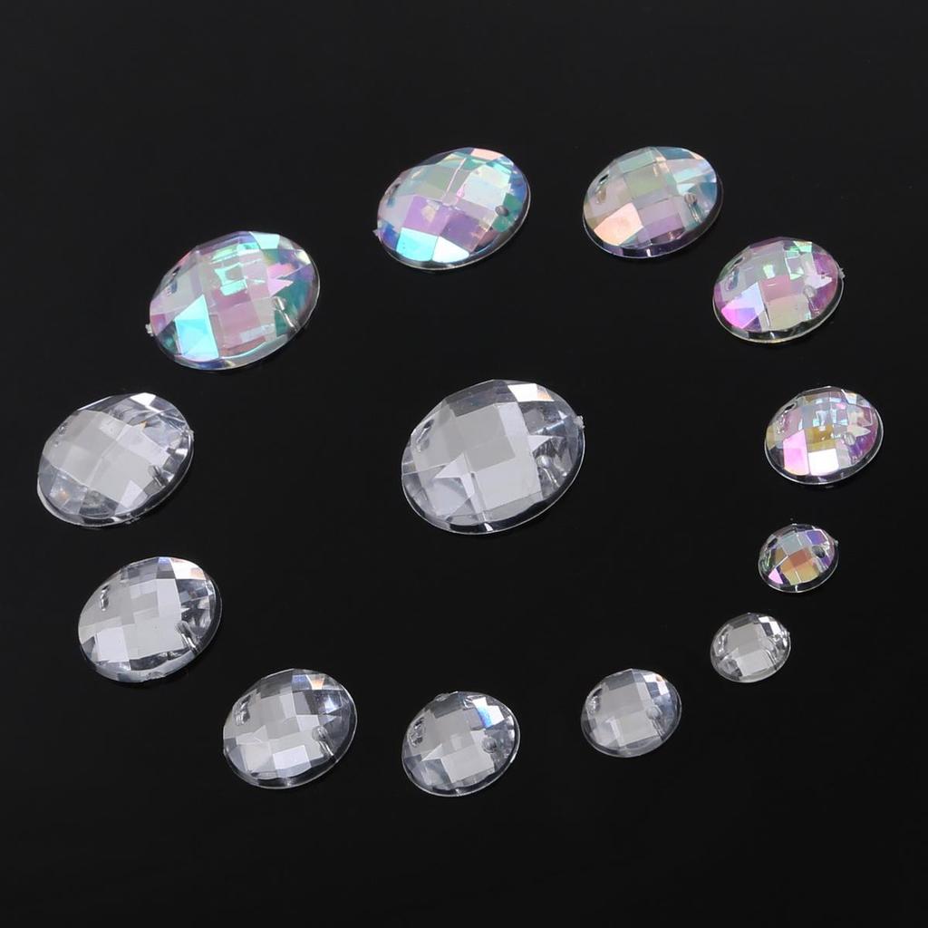 Sewing Flatback Acrylic Rhinestone Two Holes Sew On Strass Crystal Stones For DIY Wedding Dress Clothes Decoration