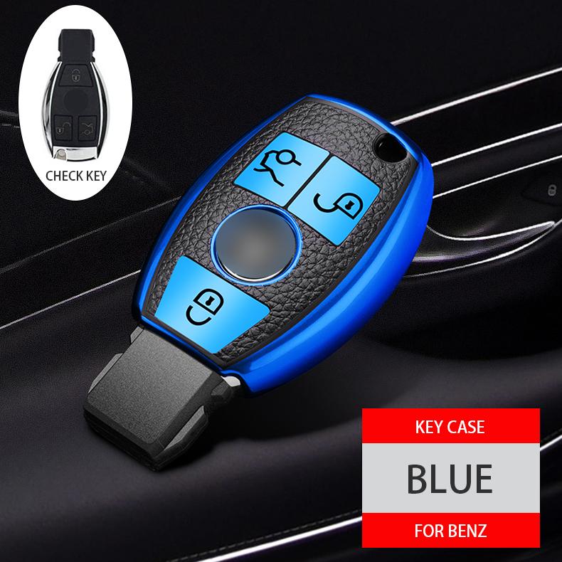 Высокое качество ТПУ кожаный автомобильный ключ чехол с дистанционным управлением чехол-держатель для Mercedes Benz ABRG Class GLK GLA W204 W251 W463 W176 W246