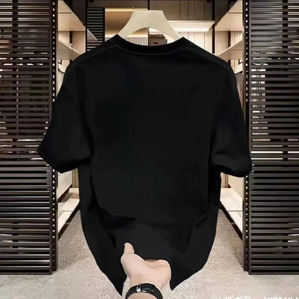 Мужская футболка из 100% хлопка с летним принтом, футболка с круглым вырезом и коротким рукавом, новый тренд 2025, модная, повседневная, в стиле инс