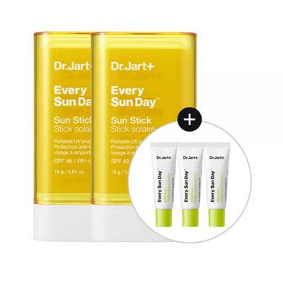 1+1 Портативный солнцезащитный стик Dr. Jart Every Sun Day Stick 19г SPF48PA++++ Мягкий солнцезащитный крем 5млx3, /ESA0120K0/