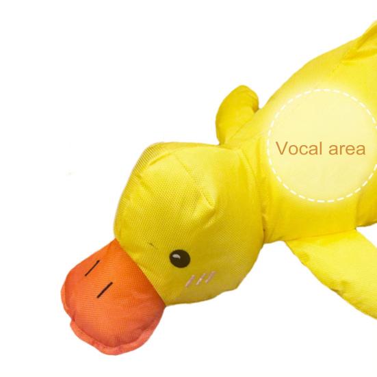 Игрушка для жевания утки для собак, снятие скуки и стресса, интерактивная игрушка для домашних животных из ткани Оксфорд, успокаивающая плюшевая игрушка для утки с пищалкой для щенков, товары для животных