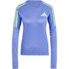 Adizero Беговая длинная футболка женские топы синий IT2187