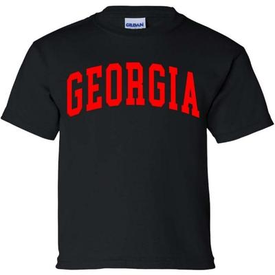 Молодежная Детская Футбольная Футболка с Короткой Рукавой Georgia Varsity с Графическим Принтом