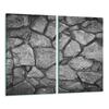 GLASS CUTTING BOARD 2x 30x52 STONES