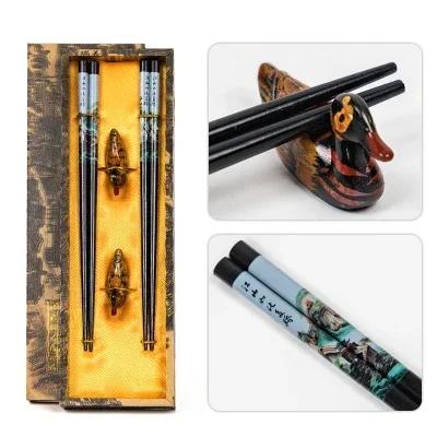 Craft Chopsticks Gift Box Wedding Gifts Chinese Characteristics Overseas Gifts Chopsticks Wooden Chopstick Set Wooden Kitchen