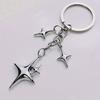 1pc Alloy Star and Moon Keychain Fashionable Ladies Key Ring for Bags, Backpacks, Cars Daily Use - Decorative Star Shape, Ring Buckle